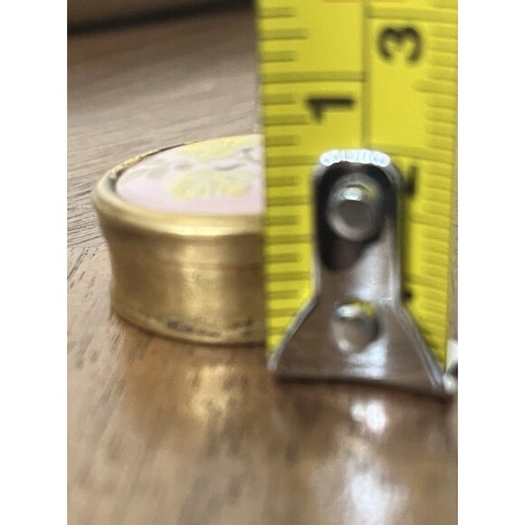 Antique 19th C. Silverplate Silver Snuff Box Hinged Top & Round Floral Box - Picture 10 of 14